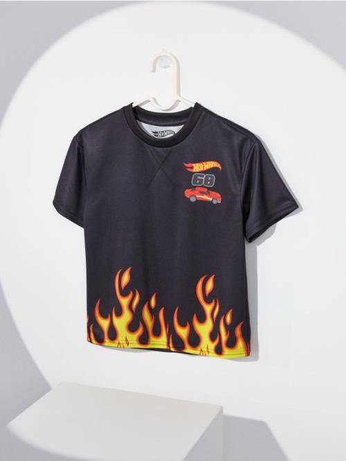 Sinsay - Tričko Hot Wheels - čierna