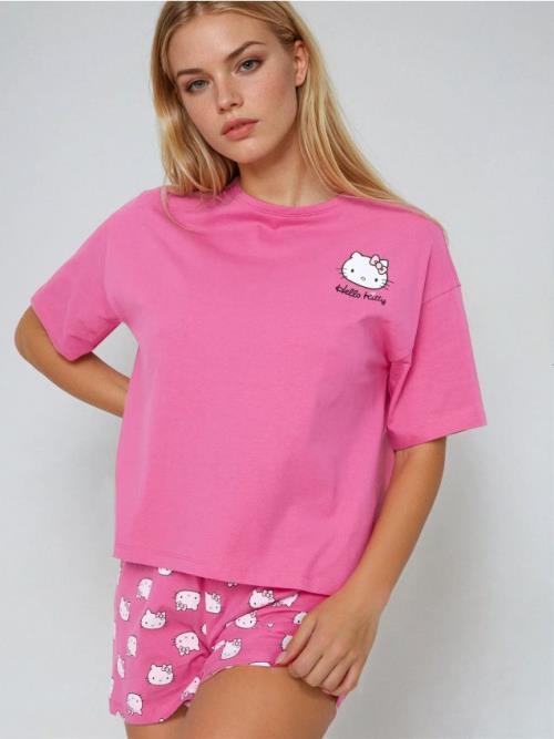 Sinsay - Dvojdielne pyžamo Hello Kitty - ružová