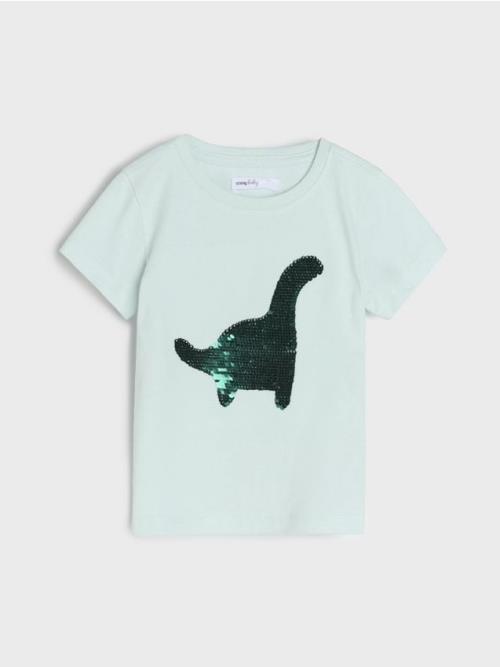 Sinsay - Tričko s motívom dinosaura - vodová
