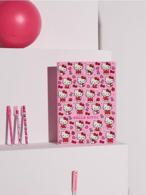 Sinsay - A4 zošit so štvorčekmi Hello Kitty - ružová