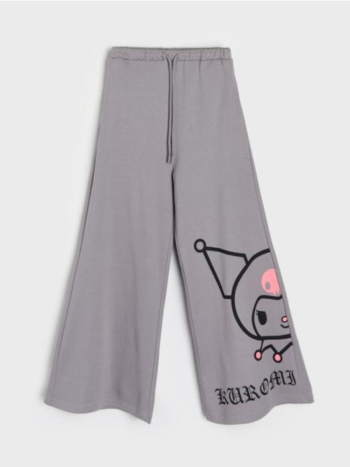 Sinsay - Široké nohavice Hello Kitty - stredne sivá