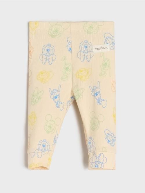 Sinsay - Legíny Mickey Mouse - krémová