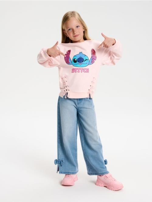 Sinsay - Mikina s ozdobným viazaním Stitch - levanduľová