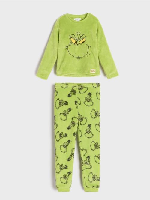 Sinsay - Dvojdielne pyžamo Grinch - žlto-zelená