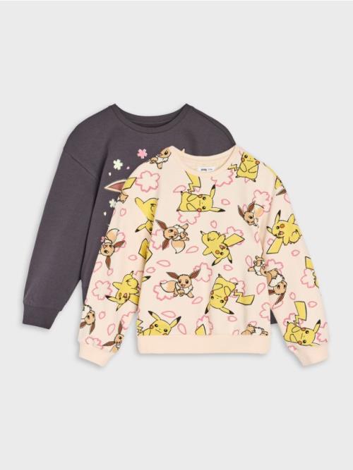 Sinsay - Mikina crewneck Pokemon 2 pack - tmavosivá