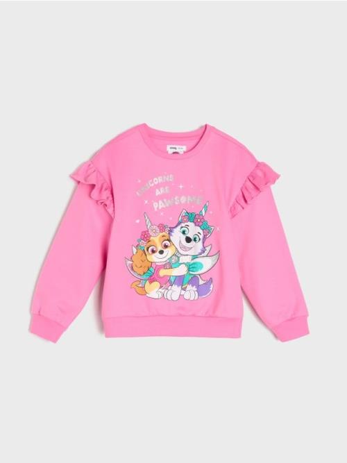 Sinsay - Mikina crewneck Paw Patrol - horúca ružová