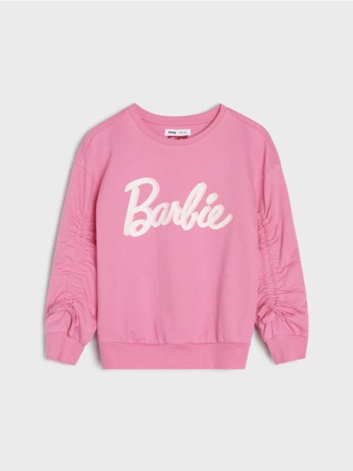Sinsay - Mikina s nariasenými rukávmi Barbie - ružová