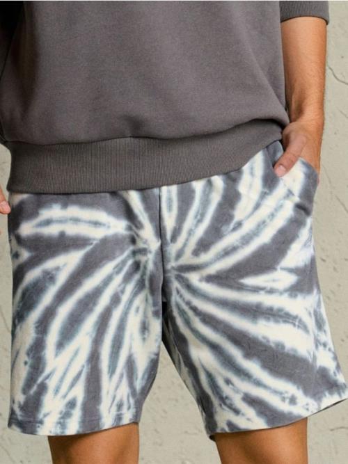 Sinsay - Tie-dye šortky - krémová