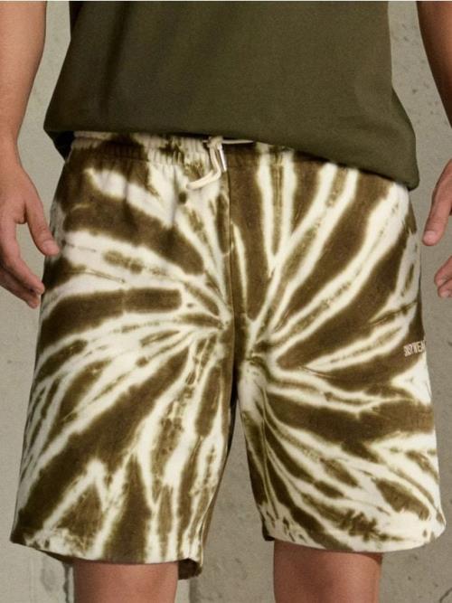 Sinsay - Tie-dye šortky - khaki