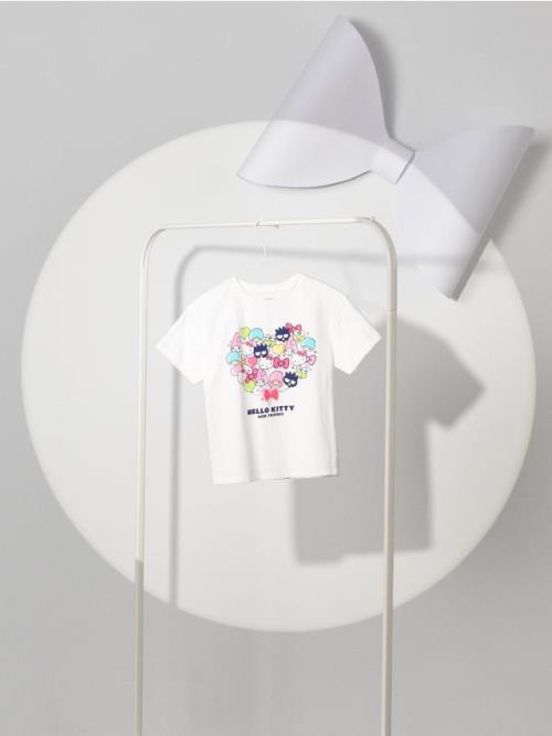 Sinsay - Tričko Hello Kitty - biela