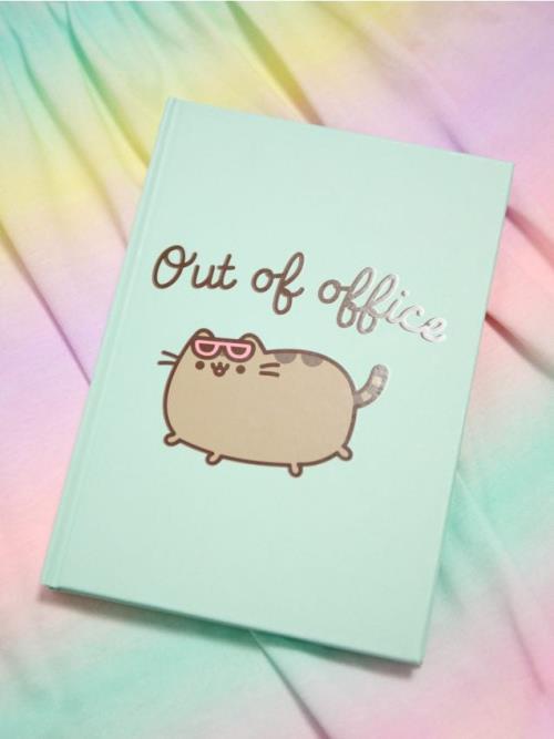 Sinsay - A5 zošit s riadkami Pusheen the Cat - svetlotyrkysová