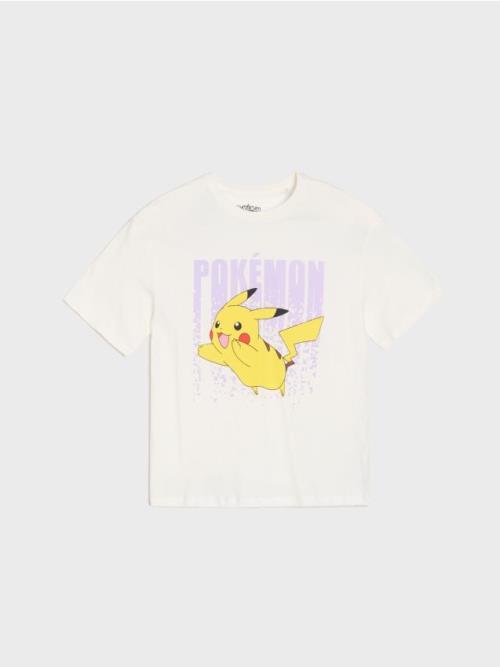 Sinsay - Tričko Pokémon - krémová