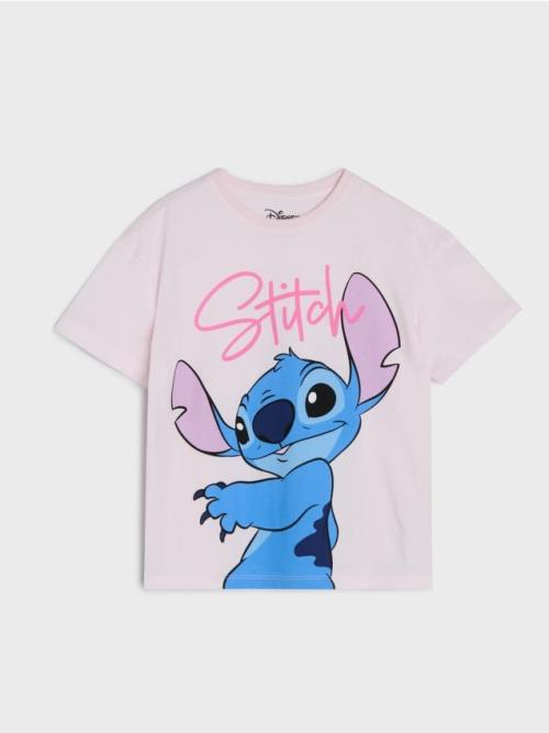 Sinsay - Tričko Stitch - pastelová ružová