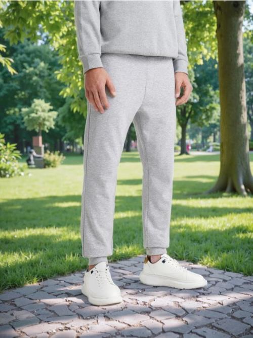 Sinsay - Tepláky slim jogger - svetlošedá