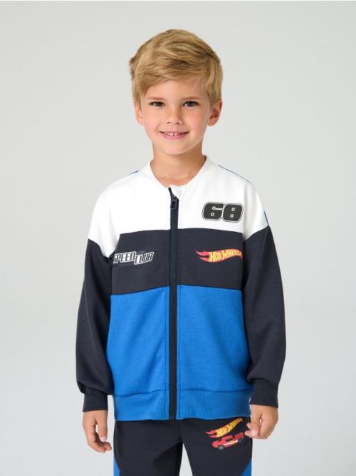 Sinsay - Mikina na zips Hot Wheels - tmavosivá