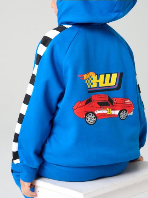 Sinsay - Mikina s kapucňou Hot Wheels - mid blue