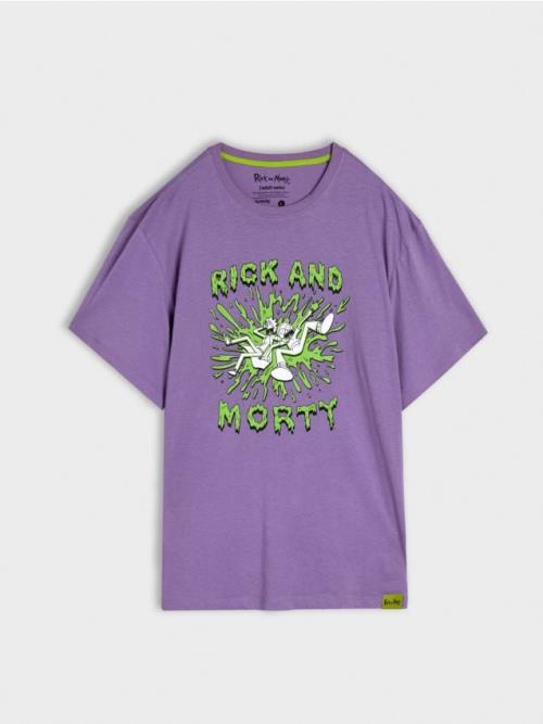 Sinsay - Tričko Rick and Morty - levanduľová