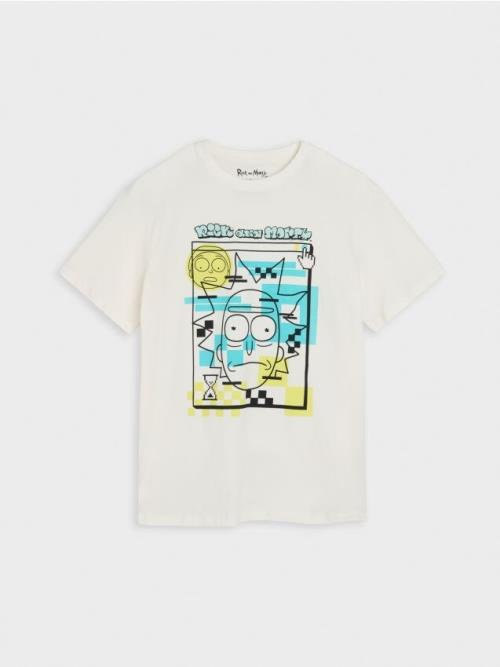 Sinsay - Tričko Rick and Morty - krémová