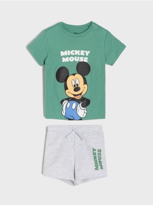 Sinsay - Úpletová súprava Mickey Mouse - green spruce