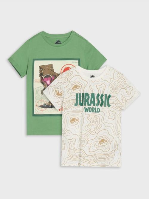Sinsay - Súprava 2 tričiek Jurassic World - green spruce
