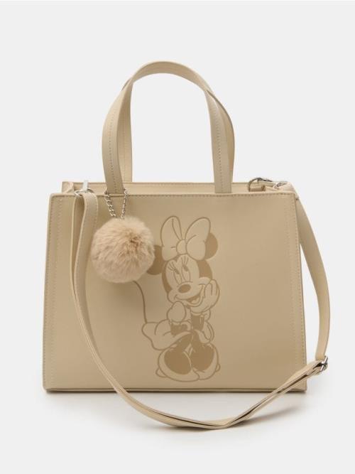 Sinsay - Kabelka z umelej kože Minnie Mouse - béžová