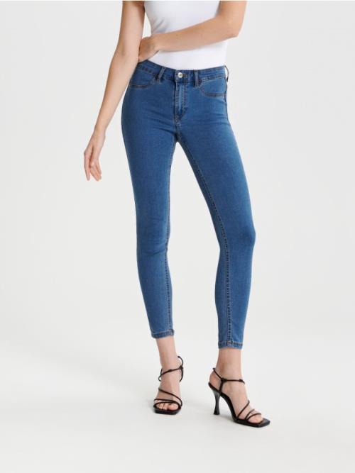 Sinsay - Rifle skinny so stredne vysokým pásom - modrá