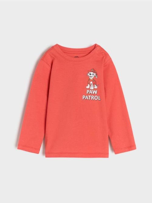 Sinsay - Tričko s dlhými rukávmi PAW Patrol - korálová