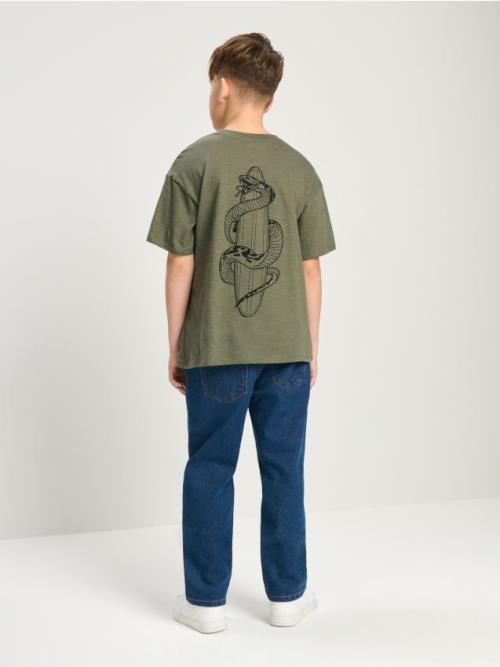 Sinsay - Tričko s krátkym rukávom - khaki