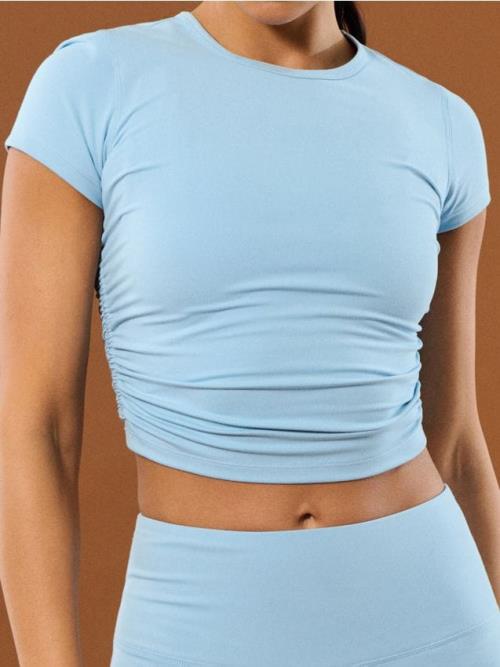Sinsay - Crop top - svetlomodrá