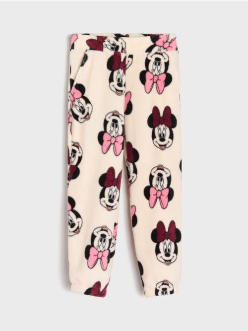 Sinsay - Flísové nohavice Minnie Mouse - pastelová ružová
