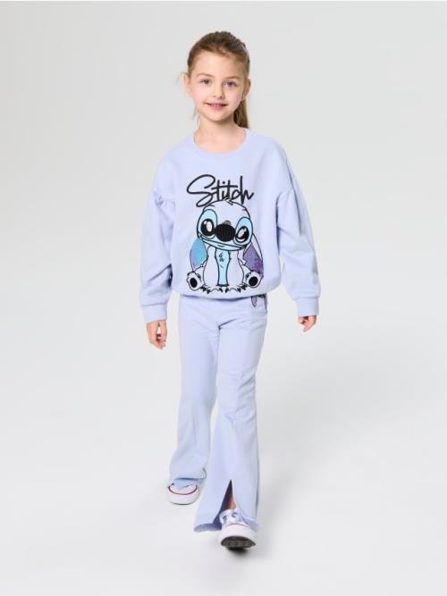 Sinsay - Bavlnená pletená súprava Stitch - svetlomodrá