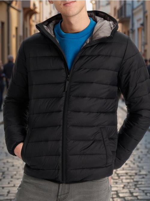 Sinsay - Puffer bunda s kapucňou - čierna