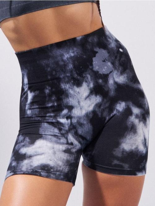 Sinsay - Cyklistické šortky tie-dye - tmavosivá