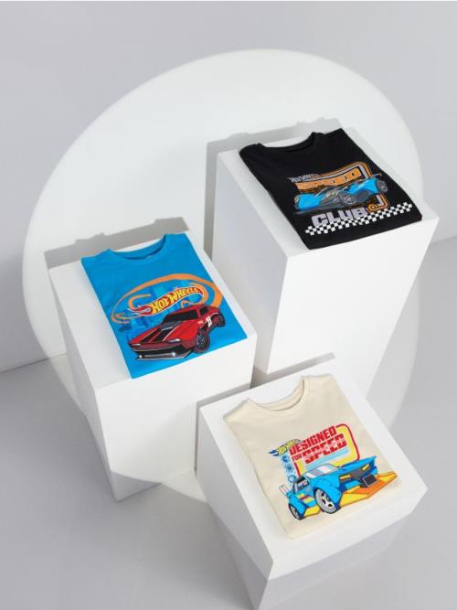 Sinsay - Bavlnené tričko s dlhými rukávmi Hot Wheels - viacfarebná