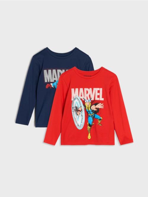 Sinsay - Dvojbalenie tričiek s dlhým rukávom Marvel - viacfarebná