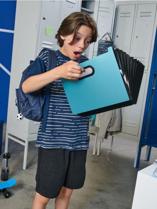 Sinsay - Organizér na dokumenty s priehradkami - svetlomodrá