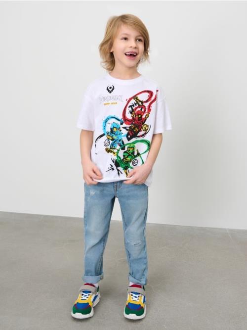 Sinsay - Tričko s krátkym rukávom Ninjago - biela