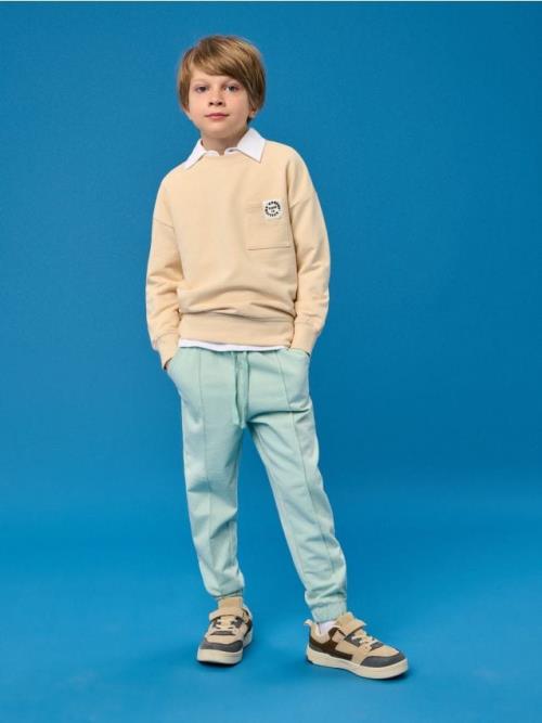 Sinsay - Nohavice loose fit - bledozelená