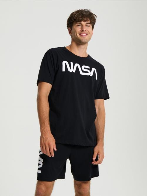 Sinsay - Dvojdielne pyžamo NASA - čierna