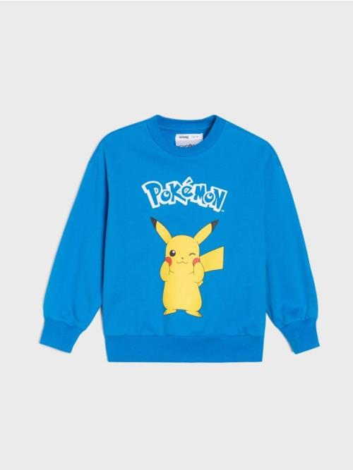 Sinsay - Mikina crewneck Pokemon - modrá
