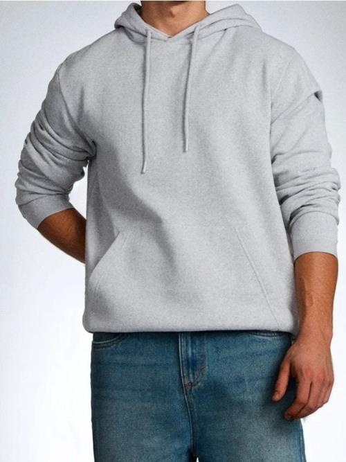 Sinsay - Základný hoodie - svetlošedá