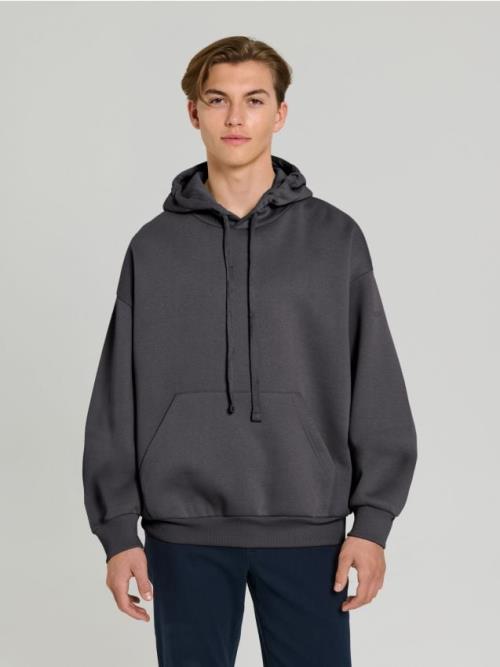 Sinsay - Hoodie s komfortným strihom - antracitová