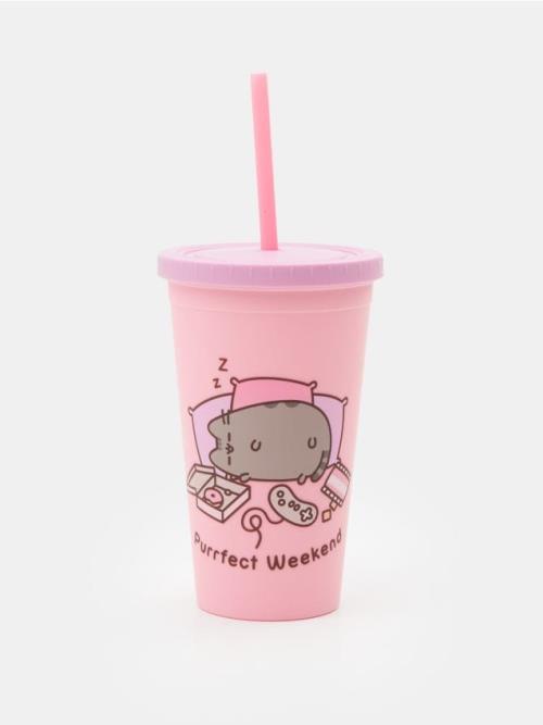 Sinsay - Pohár so slamkou Pusheen the Cat - viacfarebná
