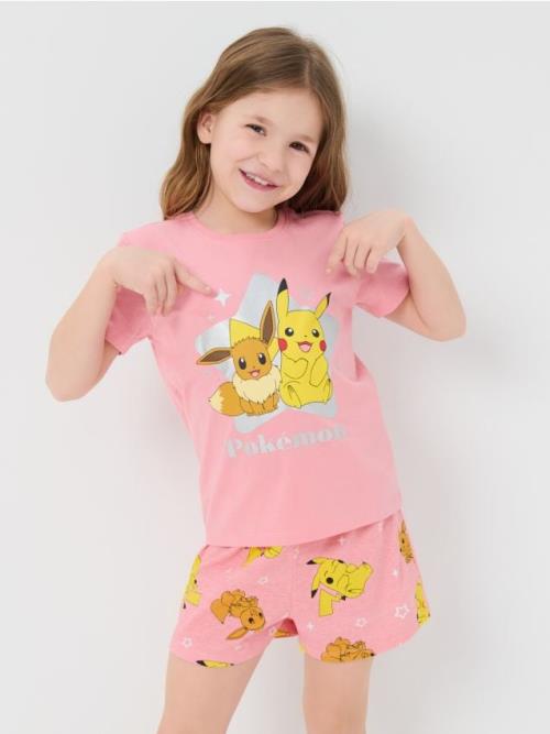 Sinsay - Dvojdielne pyžamo Pokémon - broskyňová
