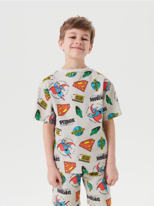 Sinsay - Tričko Superman - krémová