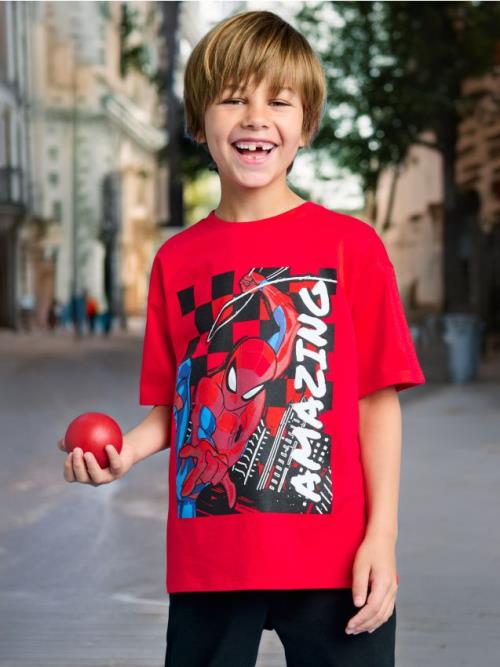 Sinsay - Tričko Spider-Man - červená