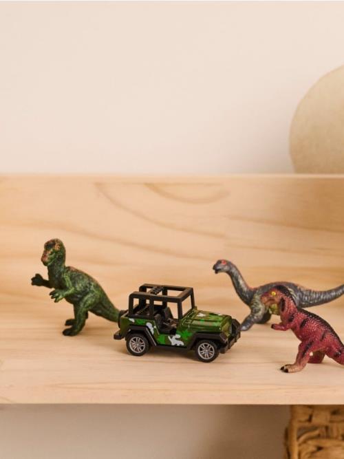 Sinsay - Sada figúrok dinosaurov s terénnym autom - zelená