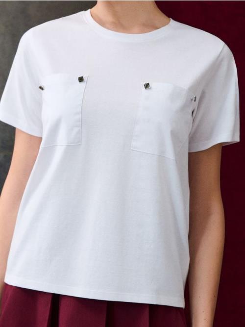 Sinsay - LADIES` T-SHIRT - biela