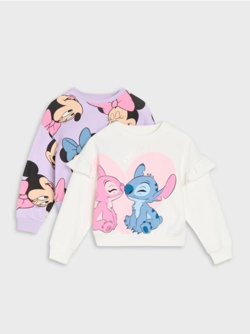 Sinsay - Mikina crewneck Disney 2 pack - krémová