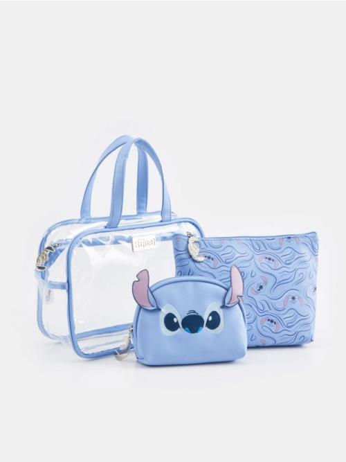 Sinsay - Kozmetická taštička Stitch 3 in 1 - hyacintová